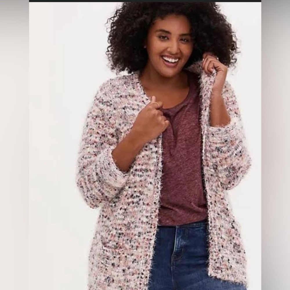 Torrid Size 4 Women’s Multi Color Eyelash Popcorn Sweater